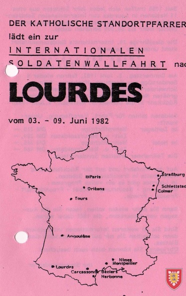 Lourdes Einladung