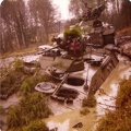Panzer leicht geflutet bei Uebung in Sennelager 1977   1