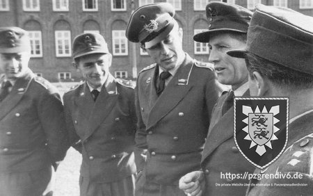Von links OLt Kriebel OLt Faerber  Hptm Bauszus  Hptm Gierke  OLt Duerkopp
