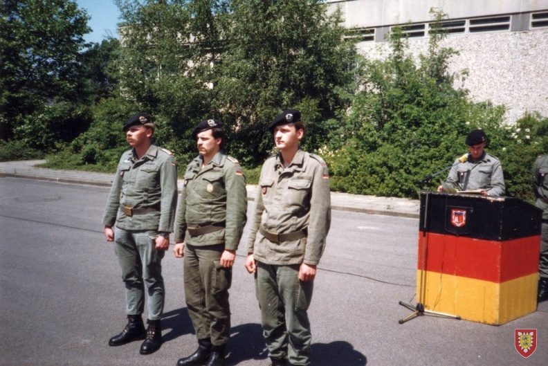 1989 - Goltz-Kaserne - Btl-Appell nach der TUP C - Auszeichnung durch den BtlKdr (6)