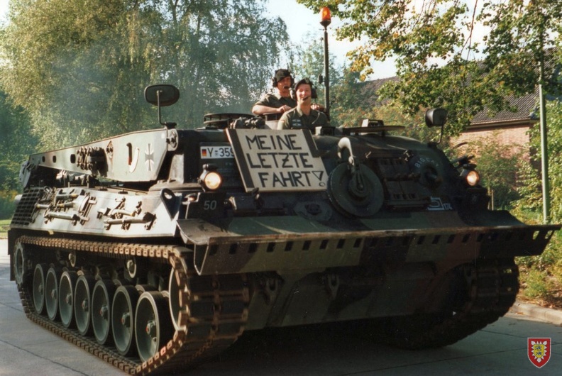 1991-09 - Goltz-Kaserne - Verabschiedung eines BergeTrpFhr InstZg 174