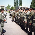 1989 - Goltz-Kaserne - Btl-Appell nach der TUP C - Auszeichnung durch den BtlKdr (5)