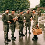 1986-05 - Goltz-Kaserne - Abflug nach Shilo-Kanada - InstZgFhr KpFw 1Kp KpFw 4-171 und S3 Offz