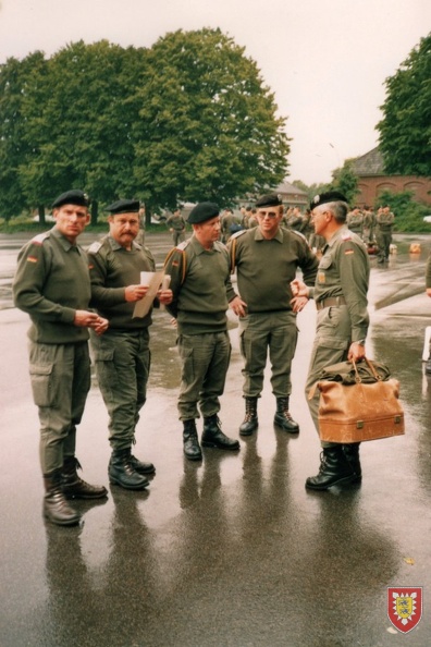 1986-05 - Goltz-Kaserne - Abflug nach Shilo-Kanada - InstZgFhr KpFw 1Kp KpFw 4-171 und S3 Offz