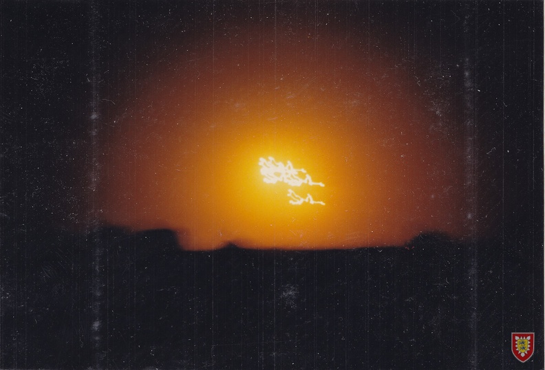 1985-10 Munster 11 Leuchtgeschoss bei Nacht