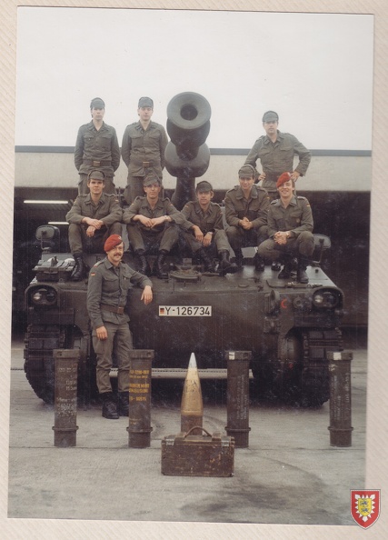 1985 - Boostedt - Gruppenbild auf M109G