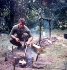 1968 Survival Training August 1968 Kotelet auf dem Spaten