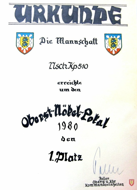 168-3 Oberst Nökel Pokal-Selbst.Einh