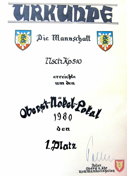 168-3 Oberst Nökel Pokal-Selbst.Einh