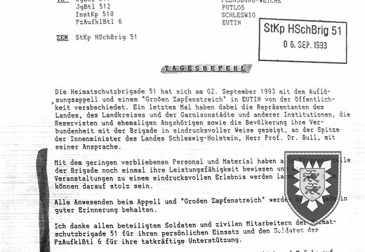 261 Auflösungsbefehl HSchBrig51