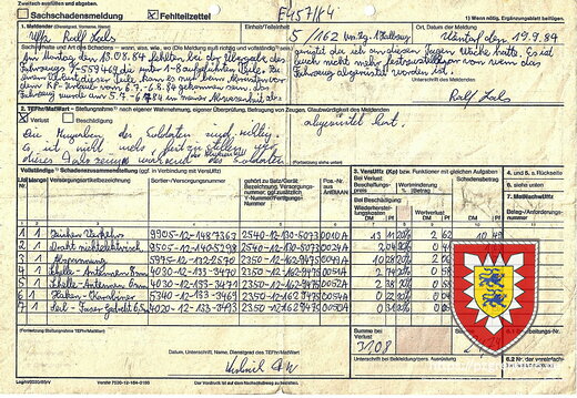 Verlustmeldung 