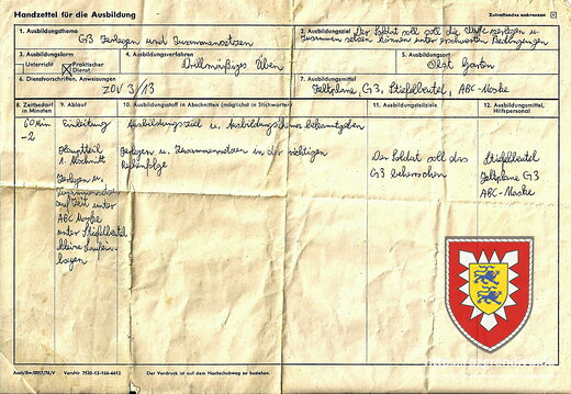 Der berühmte Handzettel zum Diszi !
