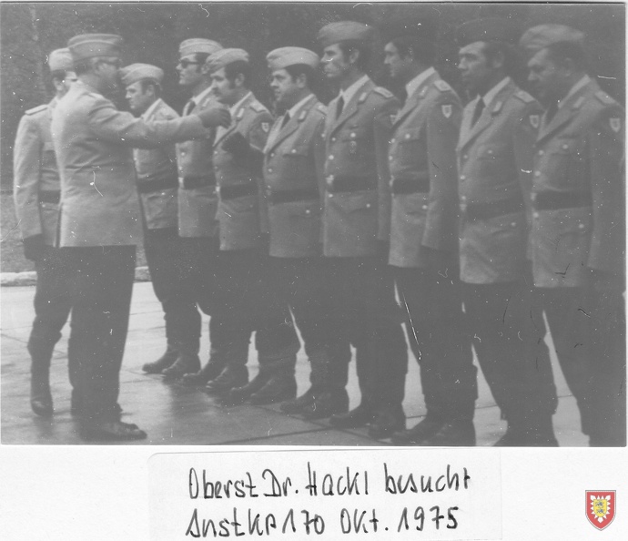 1975-10 - Oberst Dr Hackl besucht die InstKp 170