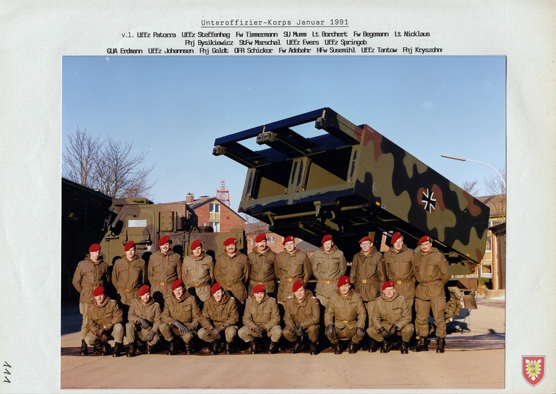 1991-01-14 RakArtBtl 62 Übergabe MARS 301 - Uffz-Korps