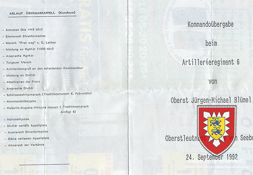 1992-09-24 - ArtRgt 6 - Verabschiedung O Blümel