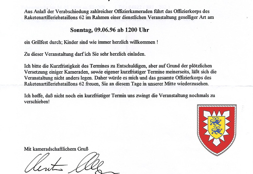 1996-06-09 - Grillfest mit Verabschiedung