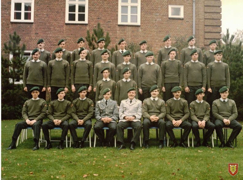1986 Oktober BBK Gruppenbild 3.161 Zug OLt Thomas Maul, Stlv OFw Rudolf Schmidtke mit Uffz Haack auf dem Bild.