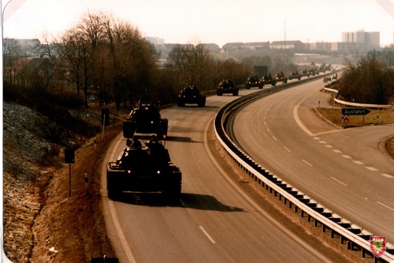 KPz M48 auf dem Marsch von Großenbrock nach Putlos (Frühjahr 1983)