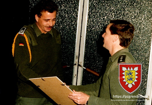 Verabschiiedung von Spieß HFw Haube und KpTrFhr OFw Horstmann