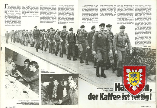 1985 - Marsch des JgBtl 66 durch Bergedorf