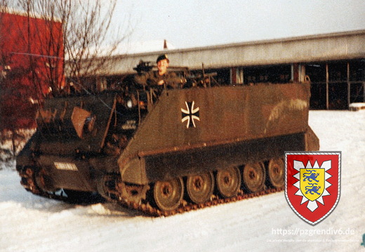 1985 - Bose-Bergmann-Kaserne - M113 PzMrs im T-Bereich mit Peter Grandrath