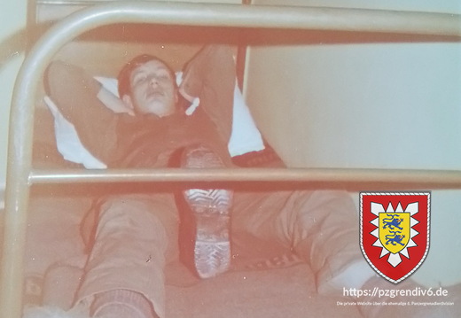 Soldatenlager / Liegeplatz im Etagenbett (Dienstzeitfoto)